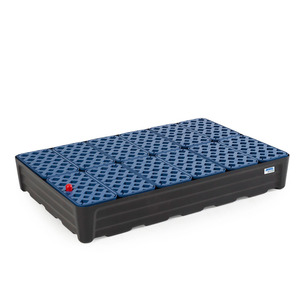 Piccola vasca di contenimento pro-line in polietilene (PE), con griglia, 120 litri, 1170x785x180 - Product Image 1