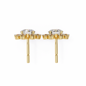 Pendientes Únicos de Oro de 18K con Diamante Cultivado en Laboratorio, Pendientes de Diamantes Premium - Product Image 3