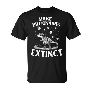 T-shirt umoristica sarcastica 'Fai sparire i miliardari' - per eventi promozionali - Product Image 3