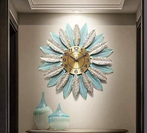 Horloge murale tournesol multicolore, élégante décoration murale pour la maison, le salon, la chambre à coucher et le salon, décoration intérieure - Product Image 5