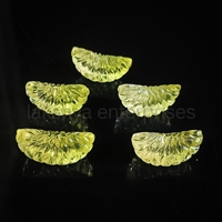 Natuurlijke Citroenkwarts Fruit Slice Vorm Gesneden Edelsteen Kralen Voor Sieraden Hanger Maken Losse Steen Fancy Houtsnijwerk 20Mm Bulk