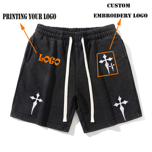 Vente en gros de shorts amples en denim délavés à l'acide 100% coton dernier modèle de shorts baggy streetwear - Product Image 3