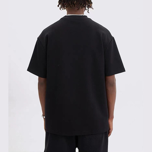 T-shirt oversize à épaules tombantes pour hommes pour des couleurs de confort Col en coton Streetwear lourd avec logo personnalisé Confortable - Product Image 4