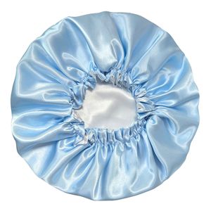 Venta al por mayor de gorros de satén para dormir logotipo personalizado colorido gorro de satén de seda gorro de dormir capa reversible gorro de noche para mujer - Product Image 4