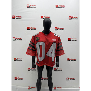 Venta al por mayor Loose Fit Retro Tee Parches bordados Sublimación personalizada Logo impreso Malla Boxy Camiseta Moda Jersey - Product Image 1