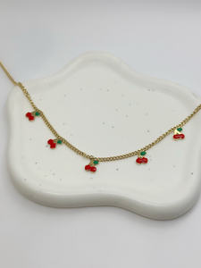 Verano esencial MOONRIVER Acero inoxidable cereza cuentas gargantillas collares estilo Simple joyería elegante de moda para mujer - Product Image 2