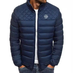 Chaqueta acolchada de utilidad de primavera para hombre, ropa de burbujas de invierno para hombre, fabricante de abrigos, diseñador OEM, logotipo personalizado de lona - Product Image 1