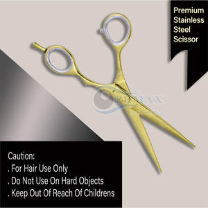 Tijeras de corte de pelo recubiertas de oro de lujo Tijeras de peluquero con mango ergonómico Tijeras de corte de pelo de peluquero recubiertas de oro - Product Image 5