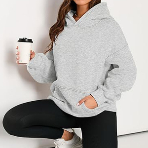 Sudadera con Capucha de Felpa de Algodón Grueso de 500 g/m², sin Cordones, Estilo Urbano, con Hombros Caídos, Personalizable con Logotipo para Mujer - Product Image 5