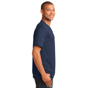 Camiseta con cuello en V de algodón central para hombre de Port Company, Camiseta con cuello en V, camisetas con logotipo personalizado con cuello en V - Product Image 6