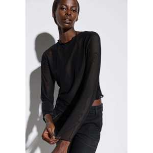 Blusa de tul con cuello redondo - Product Image 4