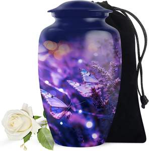 โกศฌฌาปนกิจศพรูปผีเสื้อสีม่วงสำหรับผู้ชายขี้เถ้าศพสำหรับผู้ชายผู้ใหญ่ขี้เถ้าศพมีเอกลักษณ์สำหรับผู้หญิงขี้เถ้า - Product Image 1