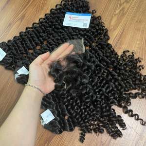 Extensión de cabello humano vietnamita máquina de color negro natural trama extensión de cabello humano vapor onda profunda - Product Image 6