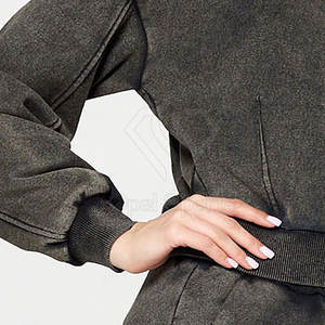 Meilleure vente de sweat à capuche en coton 100% pour femmes conception personnalisée logo avant style streetwear grande taille pour l'hiver - Product Image 4