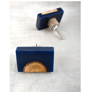 Perillas de puerta de resina y madera mezcladas con perilla de armario de puerta de metal para cocina, baño o sala de estar, perilla de resina - Product Image 5