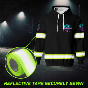 Sublimación personalizada para hombre, cinta reflectante de manga larga, sudaderas con capucha de secado rápido Hi Vis para hombre, ropa de trabajo de poliéster 100%, chaquetas con capucha - Product Image 3