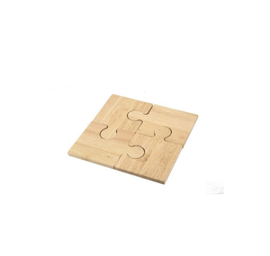Dessous de verre de puzzle en bois d'acacia Coussin isolant Nouveaux modèles de sous-verre de puzzle en bois de vente chaude - Product Image 5