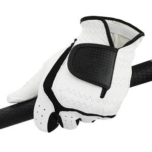 Gants de golf de qualité supérieure pour hommes, cuir Carletta souple et confortable, poignée en perle, blanc, main gauche et droite, gants de golf pour joueurs - Product Image 5