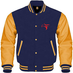 Chaquetas de béisbol Letterman cortavientos personalizadas para hombres de alta calidad, bombardero universitario con cuello redondo, chaquetas universitarias estilo Streetwear - Product Image 3