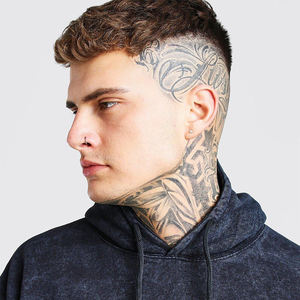 100% algodón 400 GSM peso pesado desgastado ácido lavado Sudadera con capucha en blanco para hombre con cremallera con capucha Vintage invierno completo diamantes de imitación sudaderas con capucha - Product Image 6