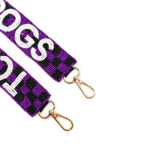 Sangle de sac brodée de perles de rocaille faite à la main Design personnalisé de perles de rocaille Design sac à main de broderie et sangle de sac travail perlé - Product Image 3