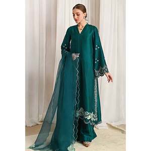 Ensemble chemise et dupatta en satin Elodie - Product Image 4