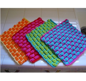 Chiffon de nettoyage de cuisine en coton biologique Double face de haute qualité, étiquette privée, séchage rapide, serviette de vaisselle de supermarché durable - Product Image 1