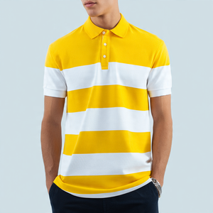 Hombres Turn Down Collar Polos Boys Street Drop Shoulder Polo T Shirt Hombres Verano Mid Weight Baggy Polo Shirt - Product Image 5