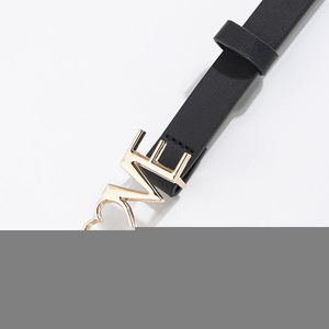 เข็มขัดหนังวัวแท้สำหรับผู้หญิงพร้อมโลโก้ที่กำหนดเองและเทคนิคการทอหัวเข็มขัดสแตนเลสสีสันสดใส - Product Image 4