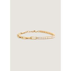 Bracelet Tennis Link Diamant Baguette Serena – Collection de Bijoux Diamantés Élégants - Product Image 1