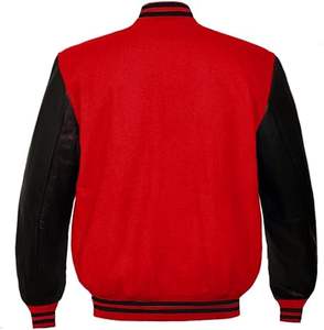 เสื้อแจ็กเก็ตขนสัตว์ผสมแขนเสื้อทำโลโก้ได้ตามต้องการแบบ2026มีให้เลือกทุกขนาดผู้ผลิต OEM ราคาดี - Product Image 4