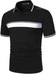 New Design Polo <b>Shirts</b> Custom Logo Polyester / Cotton Solid Color Plain Spandex Golf Polo <b>Shirt</b> For <b>Men</b> - Product Image 2