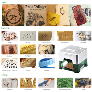 Lasertree xách tay nhỏ 3 Wát Mini khắc laser Máy cắt app điều khiển Laser Engraver cho Acrylic da Laser Cutter - Product Image 5