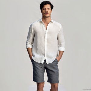 Camisas ligeras informales al por mayor para hombre, camisas de talla grande, ropa de playa, blusas, camisas de vestir de verano - Product Image 2