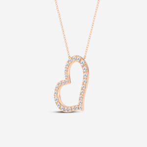 จี้ทอง 14K ประดับเพชรโมอิสซาไนต์ทรงกลมรูปหัวใจ ดีไซน์ทันสมัย - Product Image 6