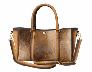 กระเป๋าถือหนังแท้ขัดเงาแบบเต็มเม็ดมีซิปสายคาดลำตัวปรับได้สองระดับลายเสือดาวสำหรับ B2B ร้านค้าปลีก - Product Image 1