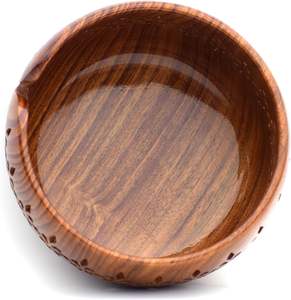 Bol de fil artisanal en bois stockage accessoires de tricot et de crochet bol poli de qualité supérieure - Product Image 5