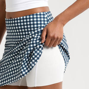 กระโปรงกางเกงทรงเอ เอวสูง ผ้าโพลีเอสเตอร์ 100% ใหม่เอี่ยม ระบายอากาศได้ดี ไม่ยับ แห้งเร็ว เหมาะสำหรับออกกำลังกายและเล่นกีฬา - Product Image 5