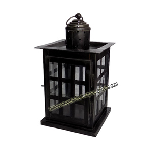 Top Selling High Quality Square Iron Candle <b>Lanterns</b> in <b>Black</b> Color for Home Restaurant Hotel Party and Festival Decoration - Product Image 6