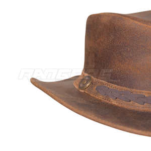 Chapeau de cowboy en cuir de buffle, chapeau western de haute qualité, bande en dentelle concho, fabricant de chapeaux de cowboy, couvre-chef de ranch, chapeaux en cuir pour hommes - Product Image 4