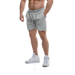 Pantalones cortos informales de gimnasio de lana de algodón 100% para hombre, pantalones cortos para correr de patrón sólido para entrenar y correr, precio barato para adultos - Product Image 2