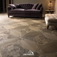 Parquet en chêne massif à motif Versailles, panneaux de sol multicouches en bois pour la rénovation et la conception d'intérieurs de villas de luxe