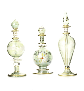 Handcrafted Blown Glass Square Antique Imitation Perfume Bottles <b>Mini</b> Ancient Egypt Angel Design Enclosed Dropper Seal Packaging - Product Image 6
