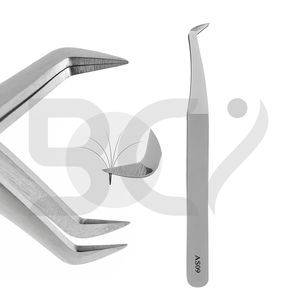 Pince à épiler en acier inoxydable à pointe incurvée de haute précision pour Extensions de cils Volume applicateur greffé de cils outil de maquillage de soins de beauté - Product Image 6