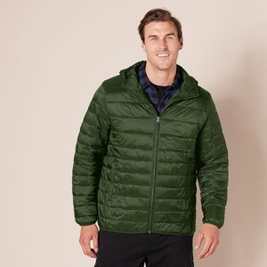 2025 Men's <b>Lightweight</b> Water-Resistant <b>Packable</b> Hooded Puffer <b>Jacket</b> polyester trending - Product Image 3