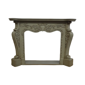 Chimenea Antigua de Estilo Francés, Mueble para el Hogar, Chimenea de Madera Pintada en Gris, como Mesa Consola para Decoración de Sala de Estar - Product Image 2