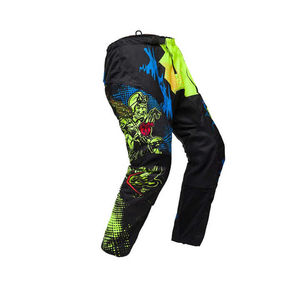 Pantalon de motocross unisexe, imprimé numérique, polyester/nylon 220g, séchage rapide, haute visibilité, manches longues, design noir, vert, bleu - Product Image 3