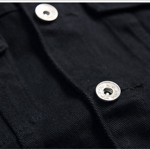 Veste décontractée pour homme Veste en jean simple et stylée pour homme Vestes en jean en jean pour homme Impression directe de logo personnalisée en usine - Product Image 3