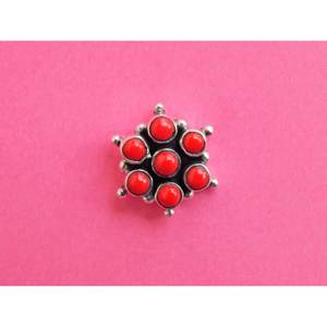 Pendientes de tuerca pequeños delicados hechos a mano simples de Plata de Ley 925, pendientes de tuerca finos delicados de Coral Natural - Product Image 4