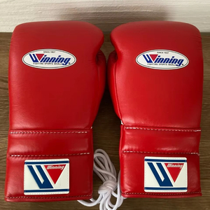 Guantes de boxeo de marca ganadora Entrenamiento de calidad superior Sparring ganador Cordones Guantes de boxeo de cuero de gran calidad Cómodos. - Product Image 1
